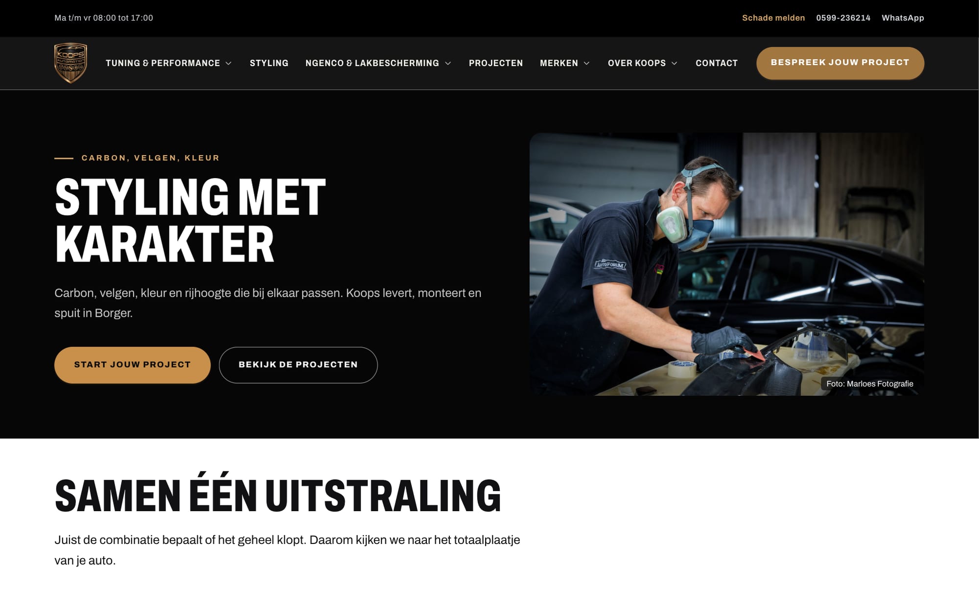 Pagina Styling van Koops Automotion
